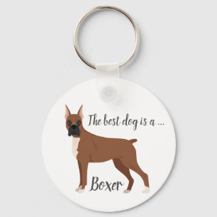 Boxer hund nyckelring