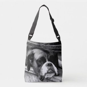 Boxer Hund på Windows sill bagcb båge 2 Axelväska