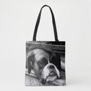 Boxer Hund på Windows sill stcna Tygkasse