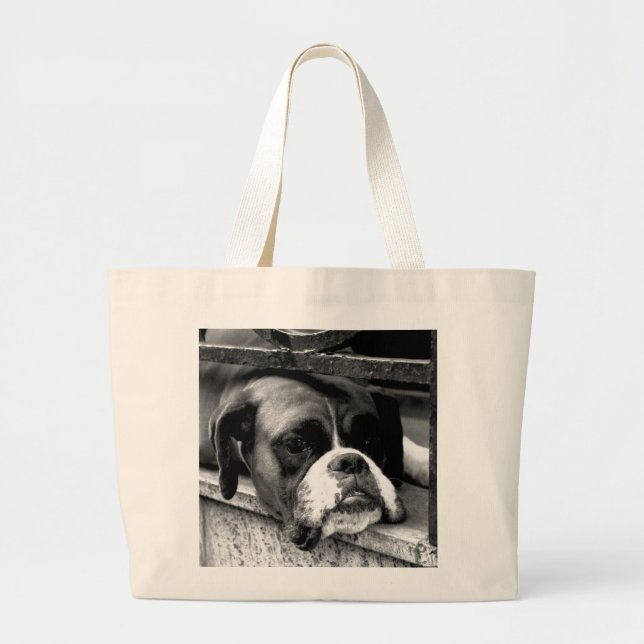 Boxer Hund på Windows-stavningskontroll Jumbo Tygkasse (Framsidan)