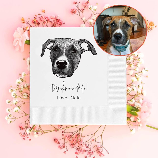 Boxer Hund Personlig Drick på mig Pappersservett (Skapare uppladdad)