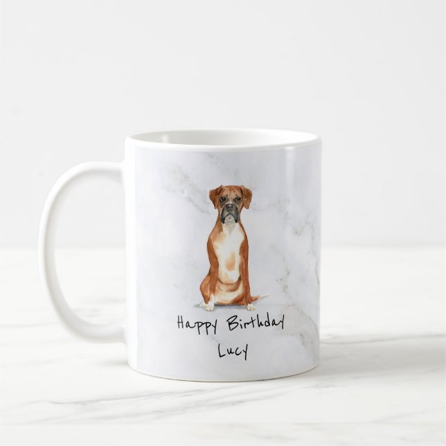 Boxer Hund Personlig mugg (Vänster)