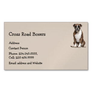 Boxer Hund Pet Animal Magnetiska Visitkort