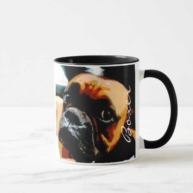 Boxer Hund Pet Fotokaffe Mugg (Höger)