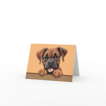 Boxer Hund Pet Notecard eller Tack ditt kort