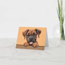 Boxer Hund Pet Notecard eller Tack ditt kort