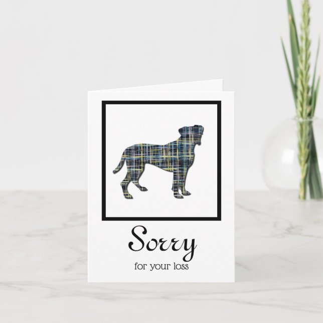 Boxer Hund Pet Sympathy Card Kort (Framsida)