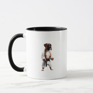 Boxer Hund Play Karate, Boxer Hund Karate Player Mugg