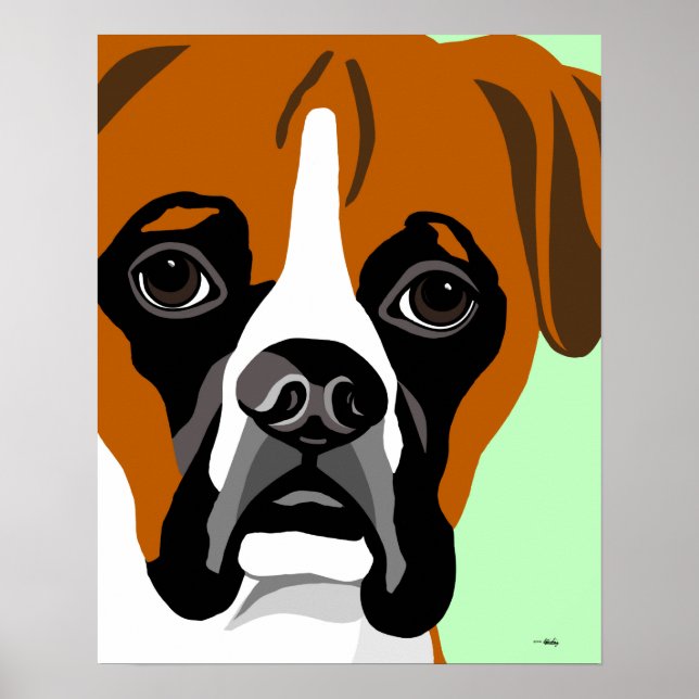 Boxer-Hund Poster (Framsidan)