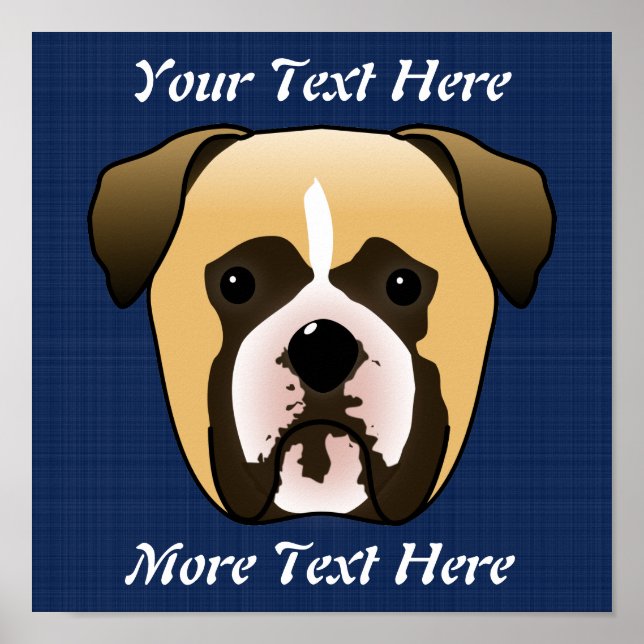 Boxer Hund Poster (Framsidan)