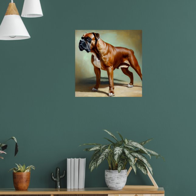 Boxer Hund Poster (Vardagsrum 1)