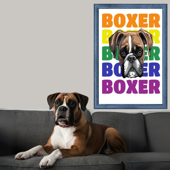 Boxer Hund poster väggkonst (Skapare uppladdad)