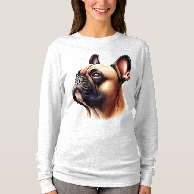 Boxer hund-profil t shirt (Framsida)