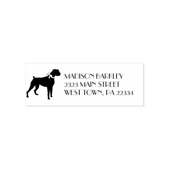 Boxer Hund Puppy Självfärgande Stämpel (Design)