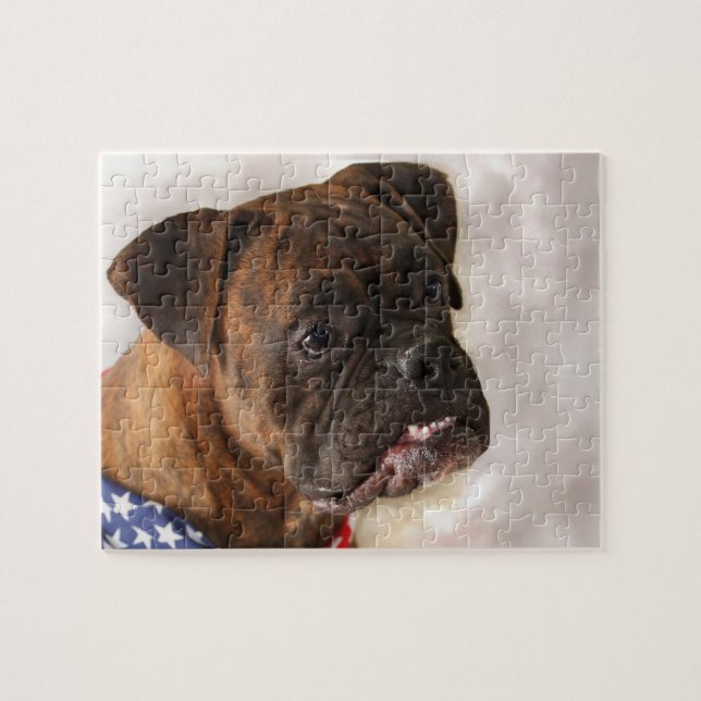 Boxer hund pussel (Horisontell)