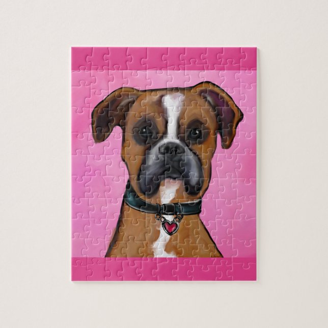 Boxer Hund Pussel (Vertikal)