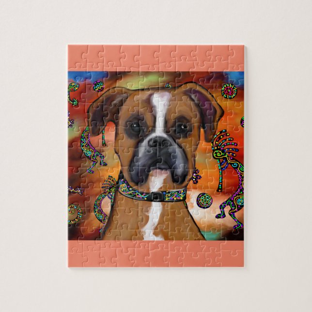 Boxer Hund Pussel (Vertikal)