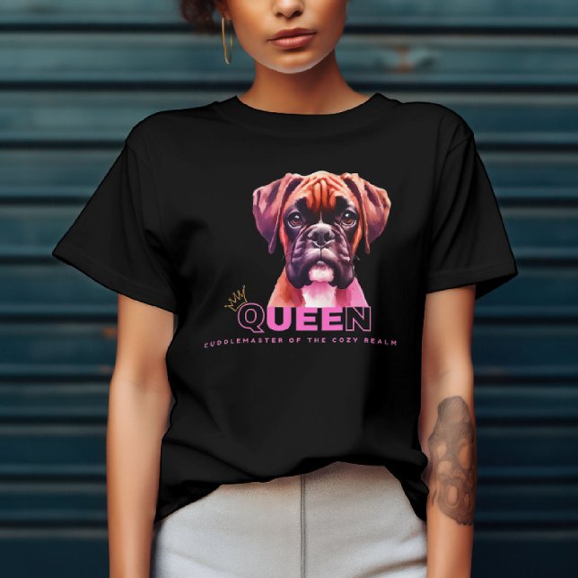 Boxer Hund - Queen Cuddle Master T Shirt (Skapare uppladdad)