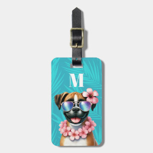Boxer Hund Resväskemärken Bagagebricka
