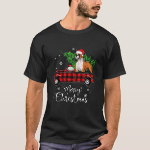 Boxer Hund Ride Red Lastbil jul Pajama Long Sle T Shirt