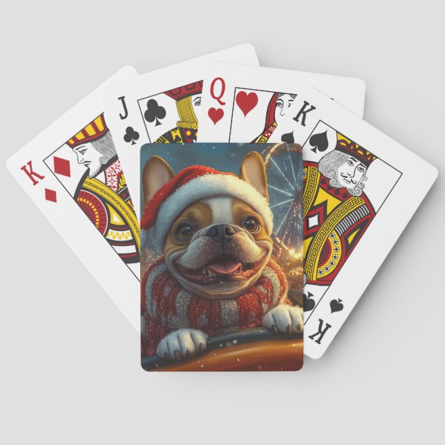 Boxer Hund Roller Underlägg jul Casinokort (Baksidan)