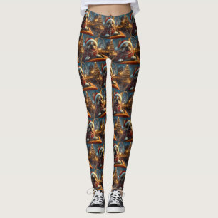 Boxer Hund Roller Underlägg jul Leggings