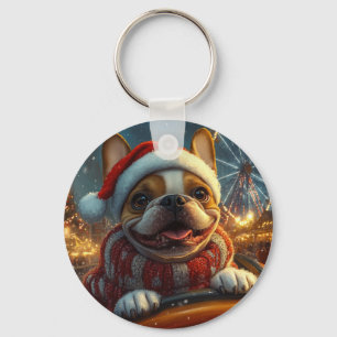 Boxer Hund Roller Underlägg jul Nyckelring