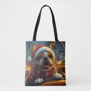 Boxer Hund Rulltrappa Jul Tygkasse