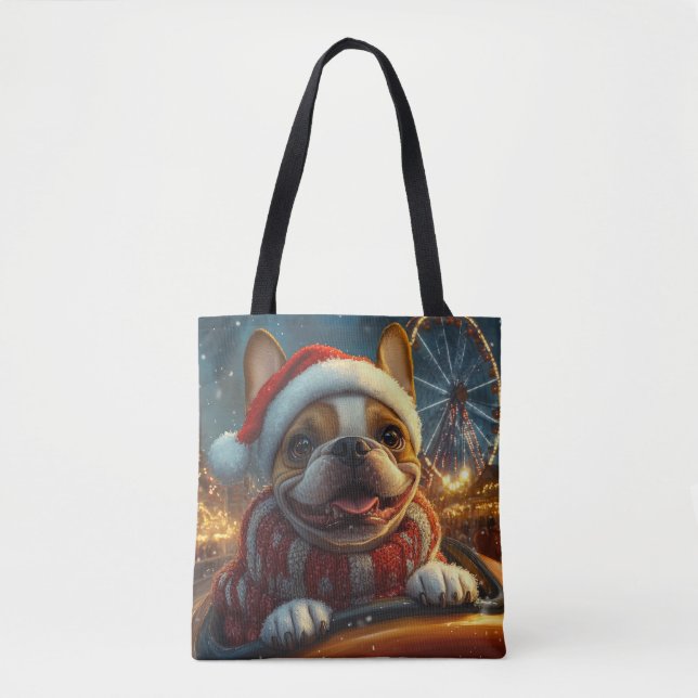 Boxer Hund Rulltrappa Jul Tygkasse (Framsida)