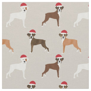 Boxer hund Santa tassar christmas tan Tyg