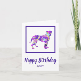 Boxer Hund Silhouette Cute PPY&B Birday Kort