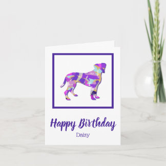 Boxer Hund Silhouette Cute PPY&B Birday Kort