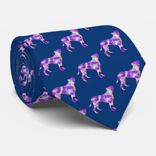 Boxer Hund Silhouette Lila Blue Nacke Slips