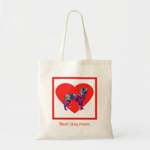 Boxer Hund Silhouette Red Best Hund Mamma Tygkasse