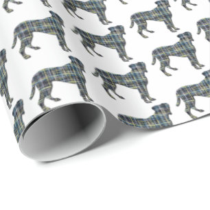 Boxer Hund Silhouette Y&B Rrid White Presentpapper