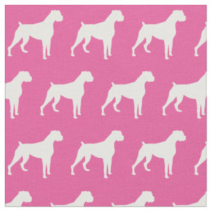 Boxer Hund Silhuett Husdjur Rosa Tyg