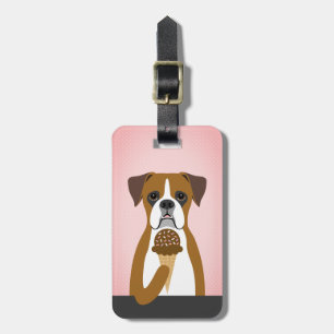 Boxer Hund - språngtaggar Bagagebricka