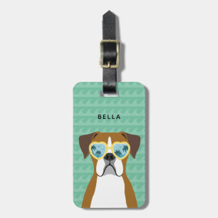 Boxer Hund - språngtaggar Bagagebricka