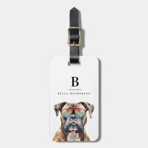 Boxer Hund - språngtaggar Bagagebricka