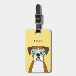 Boxer Hund - språngtaggar Bagagebricka
