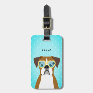 Boxer Hund - språngtaggar Bagagebricka