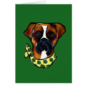 Boxer Hund St. Patty Hälsningskort