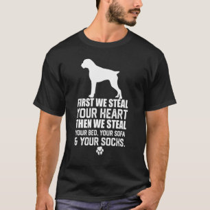 Boxer hund Steal ditt hjärta Steal ditt ben soffa T Shirt