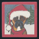 Boxer Hund Stenunderlägg<br><div class="desc">Cute Boxer Hund Art</div>