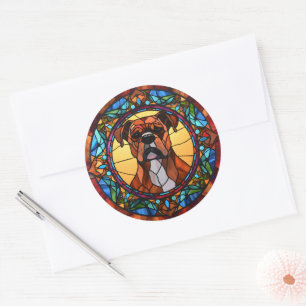 Boxer Hund Sticker Pack Runt Klistermärke