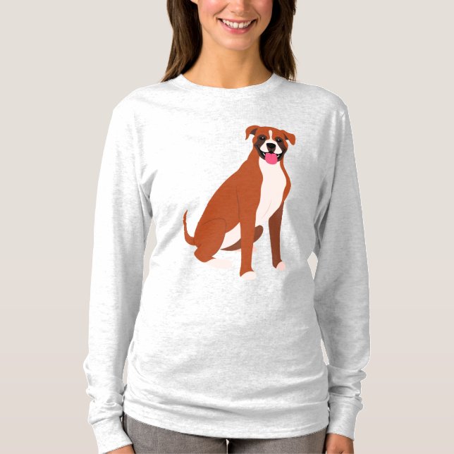 Boxer Hund T Shirt (Framsida)