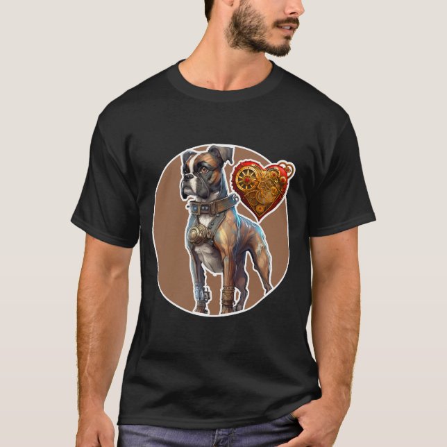 Boxer Hund T-Shirt (Framsida)