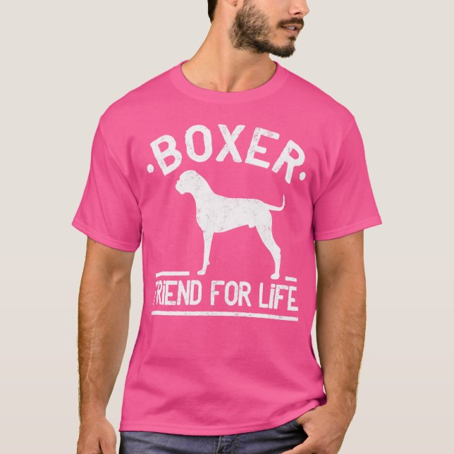 Boxer Hund T Shirt (Framsida)