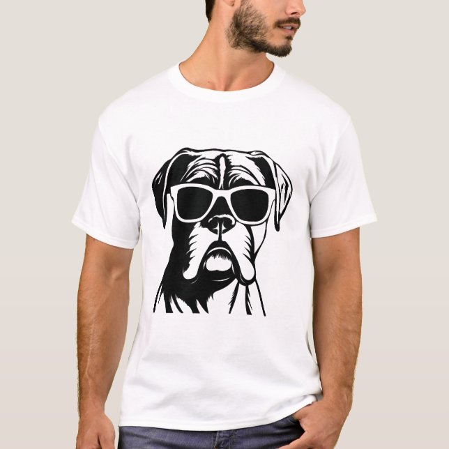 Boxer Hund T Shirt (Framsida)