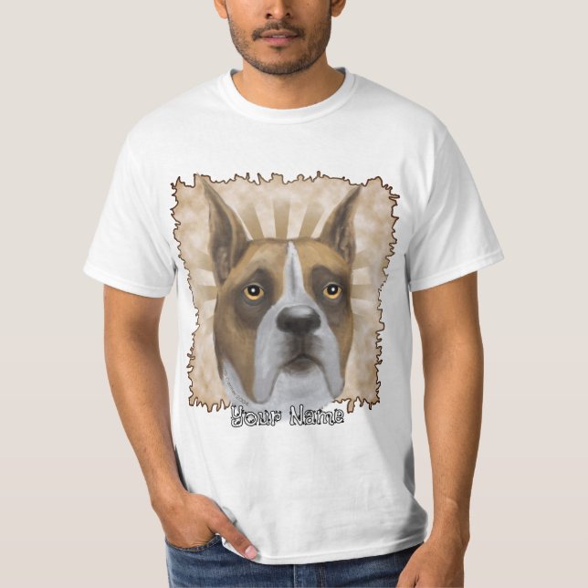 Boxer Hund t-shirt (Framsida)